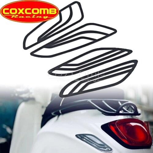 For Vespa Sprint Primavera 150 All Year Motorbike Black Front&Rear CNC Aluminum Turn Signal Light Grill Lamp Protector Covers