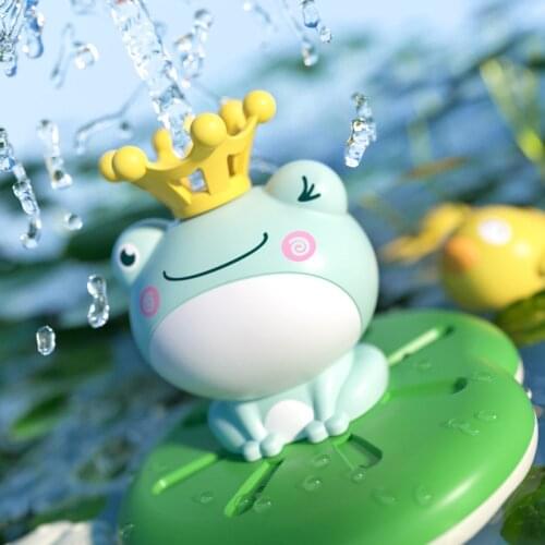 Bath Toy Electric Spray Baby Water Floating Rotation Green Forg Sprinkler Toys Shower Game for Children Kid Swimming Bathroom