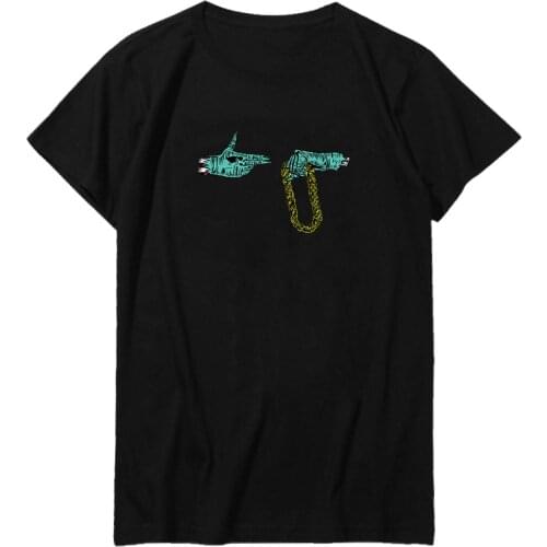 New style mens fun top short sleeve T-shirt Run The Jewels Hip Hop Rap Supergroup O neck Tees Harajuku T shirt men clothing