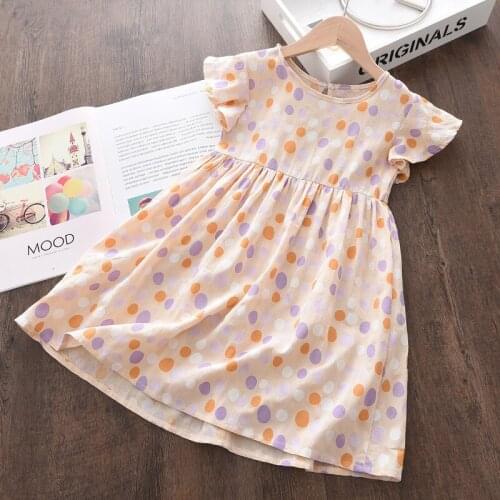 Melario Girls Polka Dot Dress Summer Flying Sleeve Ball Gown Clothing Kids Baby Princess Dresses Children Clothes Girls Clothes