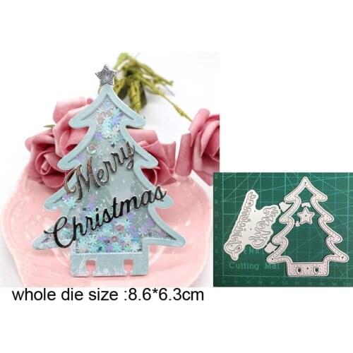 2021 metal cutting dies cut die mold Merry Christmas Tree decoration Scrapbook paper craft knife mould blade punch stencils dies