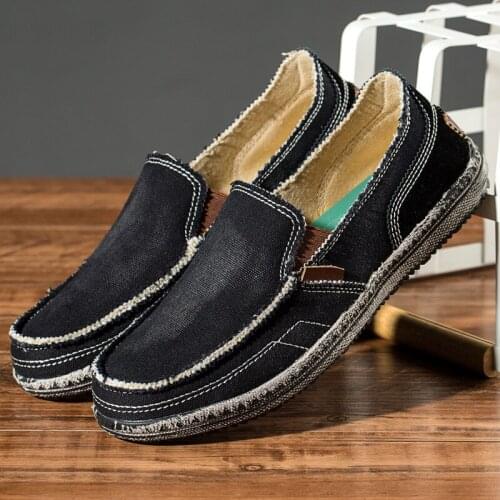 Mens Shoes Spring and Autumn New Foreign Trade Plus Size Retro Cloth Shoes Lazy Canvas Shoes Men Shoes Shoes Men Sneakers