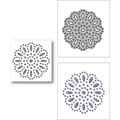 New 2021 Spotted Flower Doily Metal Cutting Dies for DIY Scrapbooking Paper and Card Making Decorative Embossing Craft No Stamps