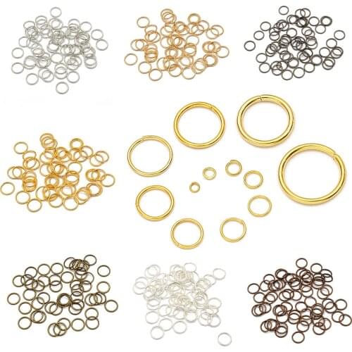 3-20mm Open Circle Jump Rings Silver/Gold/Bronze Split Connectors For Diy Jewelry Finding Making Accessories Wholesale Supplies