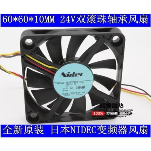 NEW NIDEC D06X-24TM 01B 24V 6010 24V 6cm 6CM cooling fan