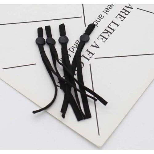 Wholesale 100 PCS width 5mm elastic band ear band Ajustable silicone button buckle band string rope DIY sewing material