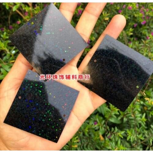Sewing supplies 50mm square laser black sequins square black beads Latin dance sequins DIY black beads