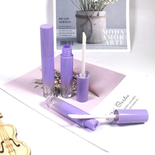 50pcs 4ml Purple Lip Gloss Empty Tubes with Wand Bulk Cosmetic Lipgloss Packaging Container