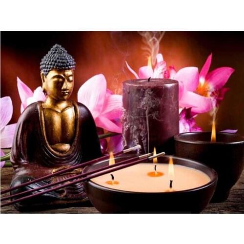 Religion full mosaic embroidery craft buddha diamond painting kits beads picture wall paper decor stones drawing christmas gift