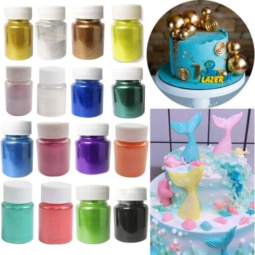 15g Edible Gold Powder Mousse Cake Fondant Macaron Chocolate Glitter Powder Silver Powder Baking Cake Color Decorating Tools