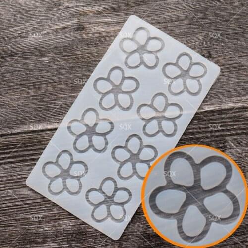 Plum Blossom Shape Chocolate Mold Cake Topper Decorating DIY 3D Silicone Candy Fondant Chocolate Mould DIY Baking Tool SA08