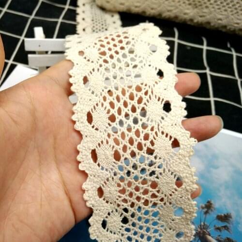 5Yards Vintage Lace Trim, Crochet Sewing Lace Ribbon, Lace Trim Fabric for Scrapbooking Gift Package Wrapping Crafts Supply