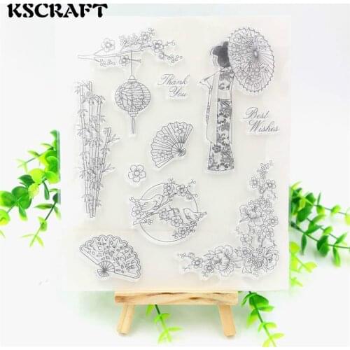 KSCRAFT Japan Transparent Clear Silicone Stamps for DIY Scrapbooking/Card Making/Kids Crafts Fun Decoration Supplies 07