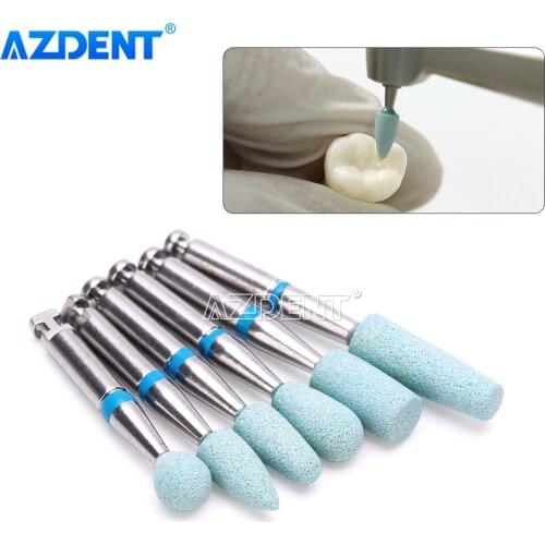 AZDENT Dental Ceramic Bonded Grinder with Diamond Polishing Head Polisher Zirconia Porcelain Coarse for RA 2.35mm Contra Angle