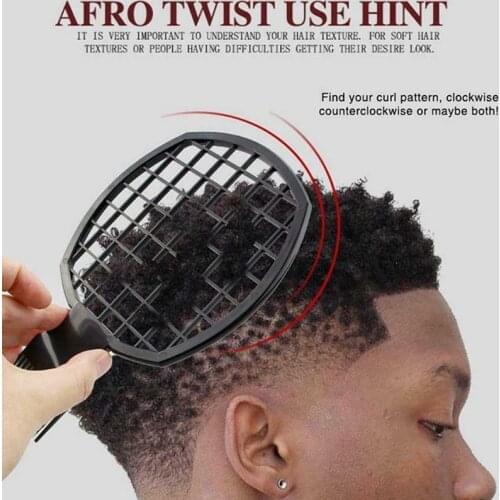 1Pc Portable 2 in 1 Afro Twist Wave Curl Hair Brush Comb for Natural Twists Curls Coils Hair Styling Tool Hair Comb