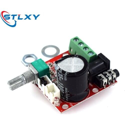 12V Mini Hi-Fi PAM8610 Audio Stereo Amplifier Board 2X10W Dual Channel D Class Lowest Price RED