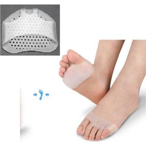New 2x Pain Relief Lady Feet Pad High Heel Shoes Insoles Soft Silicone Gel Half Yards Mat Breathable Anti Pain Cushion
