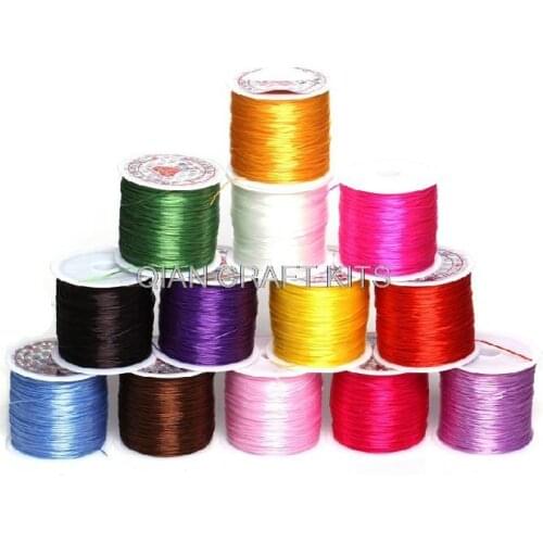50 rolls mixed colors big rolls (spools) 0.7mm Elastic Cord, Stretchy Bracelet Bead beading String, 10 Meters each rolls