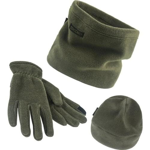 3pcs/set Men Women Scarf Hat Gloves Winter Warm Set Fleece Slouchy Beanie Hats Scarves Warm Clothing Kit