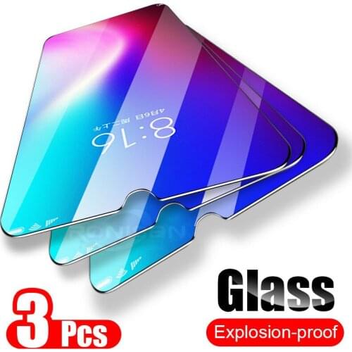 3Pcs Glass on the For Xiaomi Redmi 7 Pro 7Pro Screen Protector Full Cover Protective Glass For Redmi Note 7 Pro Glass Film Case