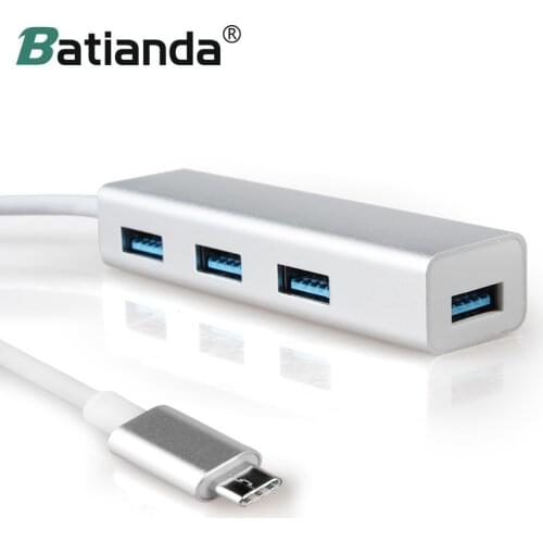 4in1 USB Type-C HUB Adapter,USB Type-C 3.1 port to 4 USB 3.0 Ports Hub Charger Convertor for New MacBook Pro A1706 A1707/Ret 12