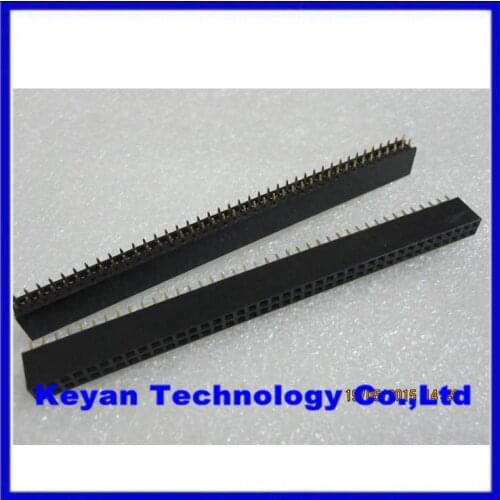 50pcs Pitch 2.54mm 2x40 Pin Female Double Row Pin Straight Header Strip