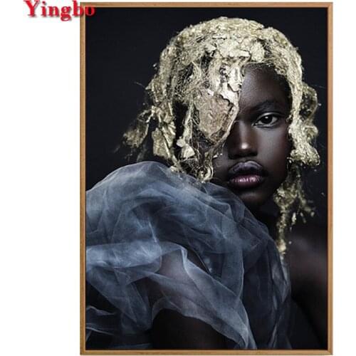 5d Diy Diamond Painting Full round drills Fashion Women Africa art mosaic Rhinestones diamond Embroidery square Cross Stitch