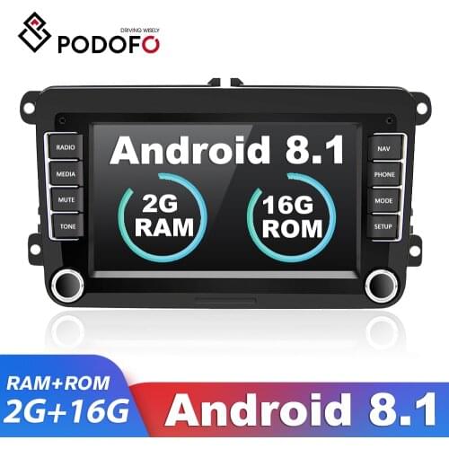 Podofo 2Din Android Car Multimedia Player 7" Wifi GPS Navi Radio Stereo Receiver For VW/Volkswagen/Golf/Polo/Jetta/Passat/Skoda