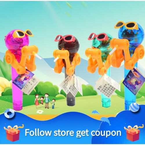 Lollipop Holder Robot Decompression Candy Toy Dustproof Creative Personality Antistress False Hand Funny Stress Reliever