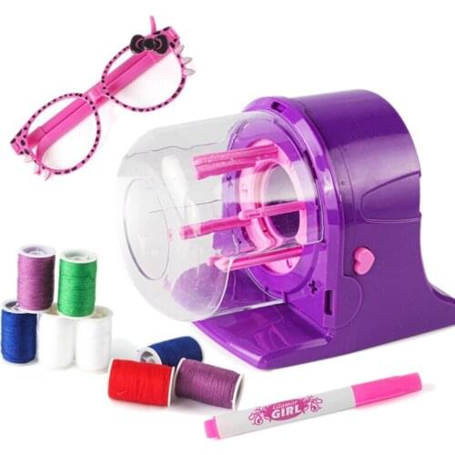 Girls Electric Automatic DIY Knitting Machine Tool Knitted Headwear Bracelet Making Kit Kids Toys Gift