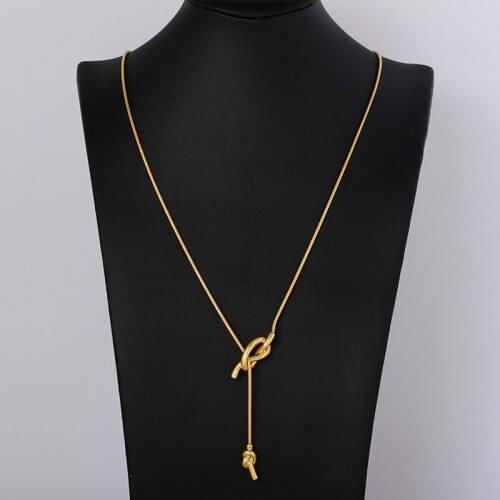European and American minority design retro reminiscent matte gold sailor rope Long Necklace sweater chain show temperament