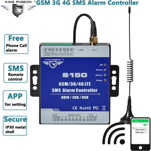 GSM 3G 4G Cellular RTU SMS Relay Switch Industrial IoT Remote Monitoring System in-built watchdog SMS Alarm Unit S150