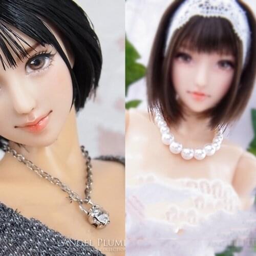 1/6 Scale Pendent Diamond/Imitation Pearl Necklace Rings Model Women Choker For 12 inches Female Action Figure Dolls