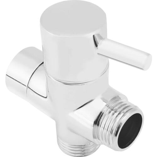 Mayitr Chrome Brass Bathroom Toilet Bidet G1/2" T-adapter Shower Diverter Valve 3 Way Shower Faucet Tee Connector Valve Tool