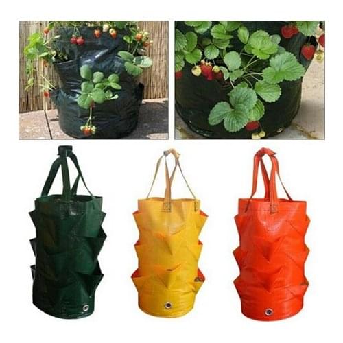3 Gallon Strawberry Planting Growing Bag Garden Hanging Planter Grow Bag Plant Bag Tomato Strawberry Flower Herb Bags