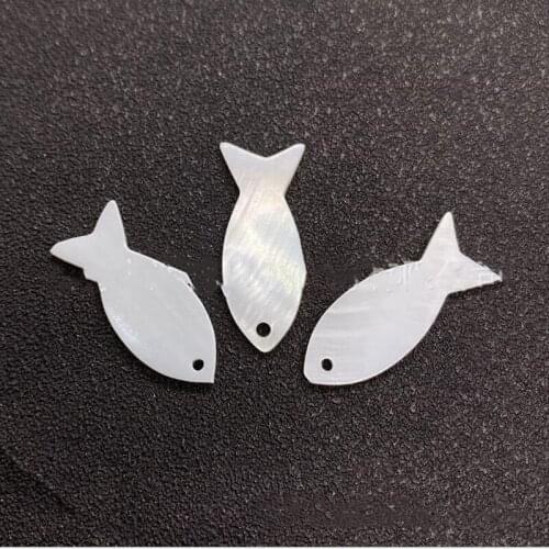 Fashion DIY White Shell Beads Fish Shape Loose Beads 8x24mm 20 pieces ab1149