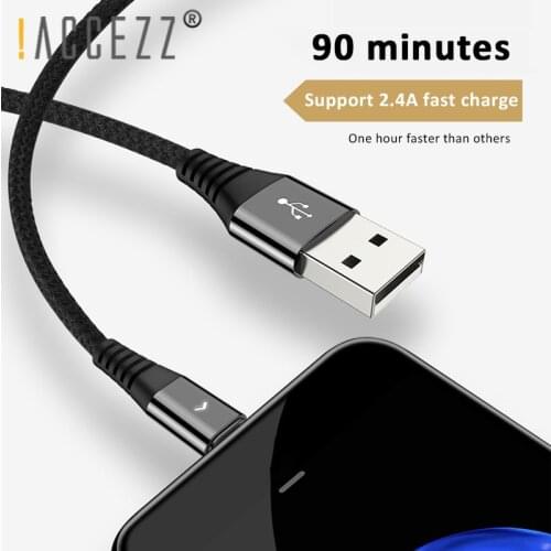 !ACCEZZ Nylon Charger Sync Data Cable 8 Pin For iPhone 12 Pro Max Mini XS XR X 8 7 6 Plus Lighting Short Charge Cord 0.3M 1.2M