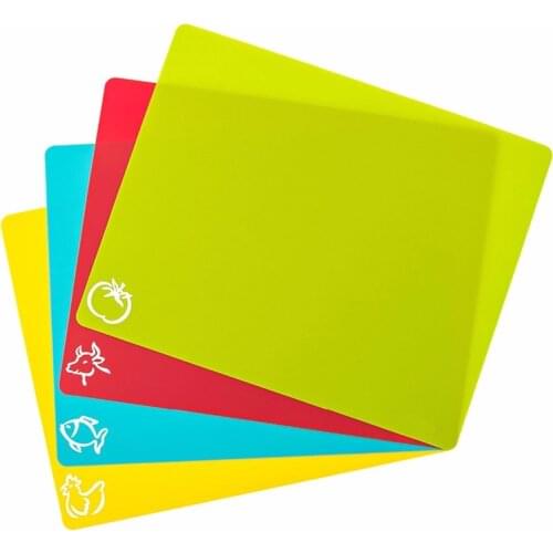 Portable Cutting Mat Set Colorful Kitchen Cutting Board Set Super Easy Clean Modern Cutting Boards Nice Flexible Non-Stick