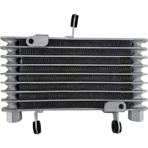 Motorcycle Oil Cooling Cooler Radiator Aluminum Alloy Transmission Engine Racing Oil Cooler Silver