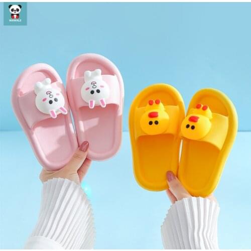 Bear Girls Slippers for Kids Bunny Fashion Outdoor Children Baby Shoes Beach Sandles Home Footwear Flip-Flops Skid-Resistance