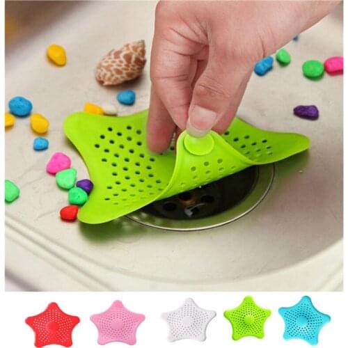 Silicone Drain Hair Catcher Kitchen Sink Strainer Bathroom Shower Sink Stopper Drain Cover Shower Filter For Kitchen Accessories