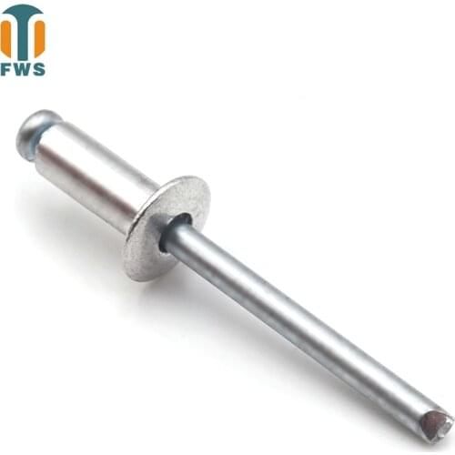 20PCS M5 Multi Sizes DIN EN ISO15977 GB/T12618.1 Aluminium Open End Round Head Blind Rivet for Furniture Car Aircraft