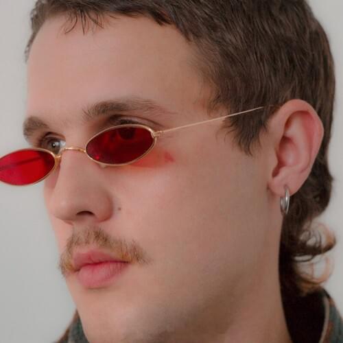 KRMDING Small round sunglasses female designer designer retro sunglasses retro personality metal glasses punk style