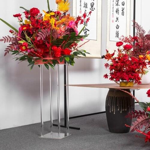 3pcs Acrylic Frame For Wedding Road Lead Stand Flower Shelf Racks Geometric Decorative Props Party Christmas Backdrop Decoration