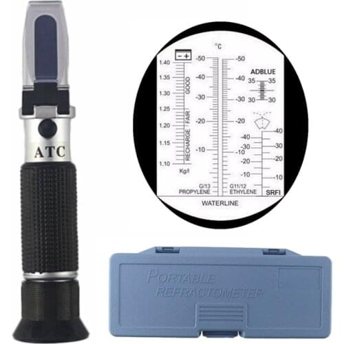 ATC 4 in 1 Handheld Refractometer Antifreeze Adblue Engine Fluid Propylene Ethylene Glycol Car Cleaning Battery Fluids Tester