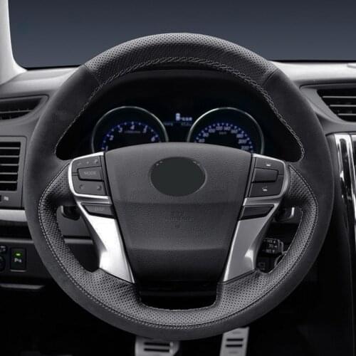 For Toyota Highlander Carola Camry Levin REIZ RAV4 Hand stitch steering wheel cover leather Non-Slip Soft Breathable grip cover