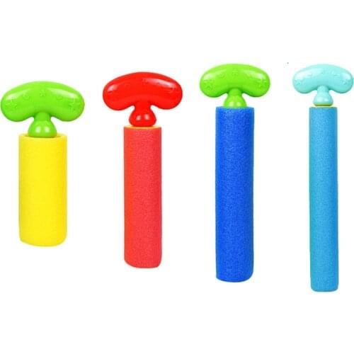Children Water Guns Water Cannon Pull-out with Bright Color Ergonomic Cute Handle Swimming Pool Play Game Color Random