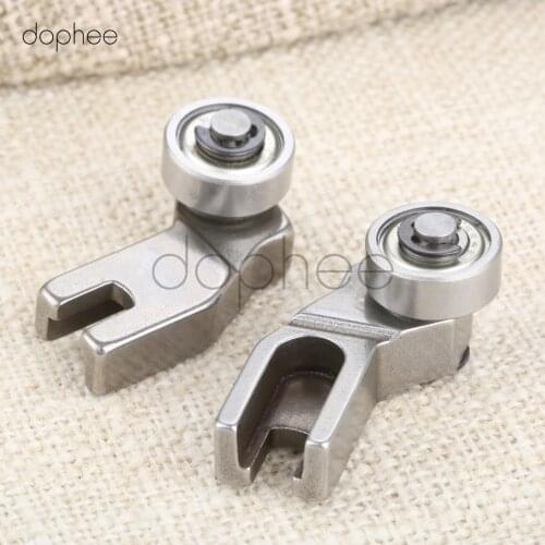 Dophee 2pcs left+right Steel Template Machine Single Roller Presser for Template sewing machine