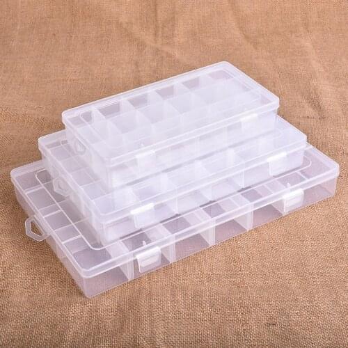 Multi Grid Fishing Tackle Box 3 Size for Fishing Hooks Swivel Ring Lures and Accessories Storage Case