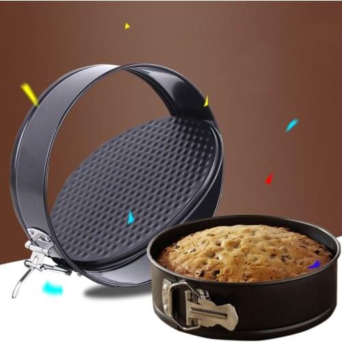 Round Cake Pan Non-Stick Spring Form Loose Base Baking Pan Tray Metal Oven Baking Trays Cake Mold Tray Baking Dish